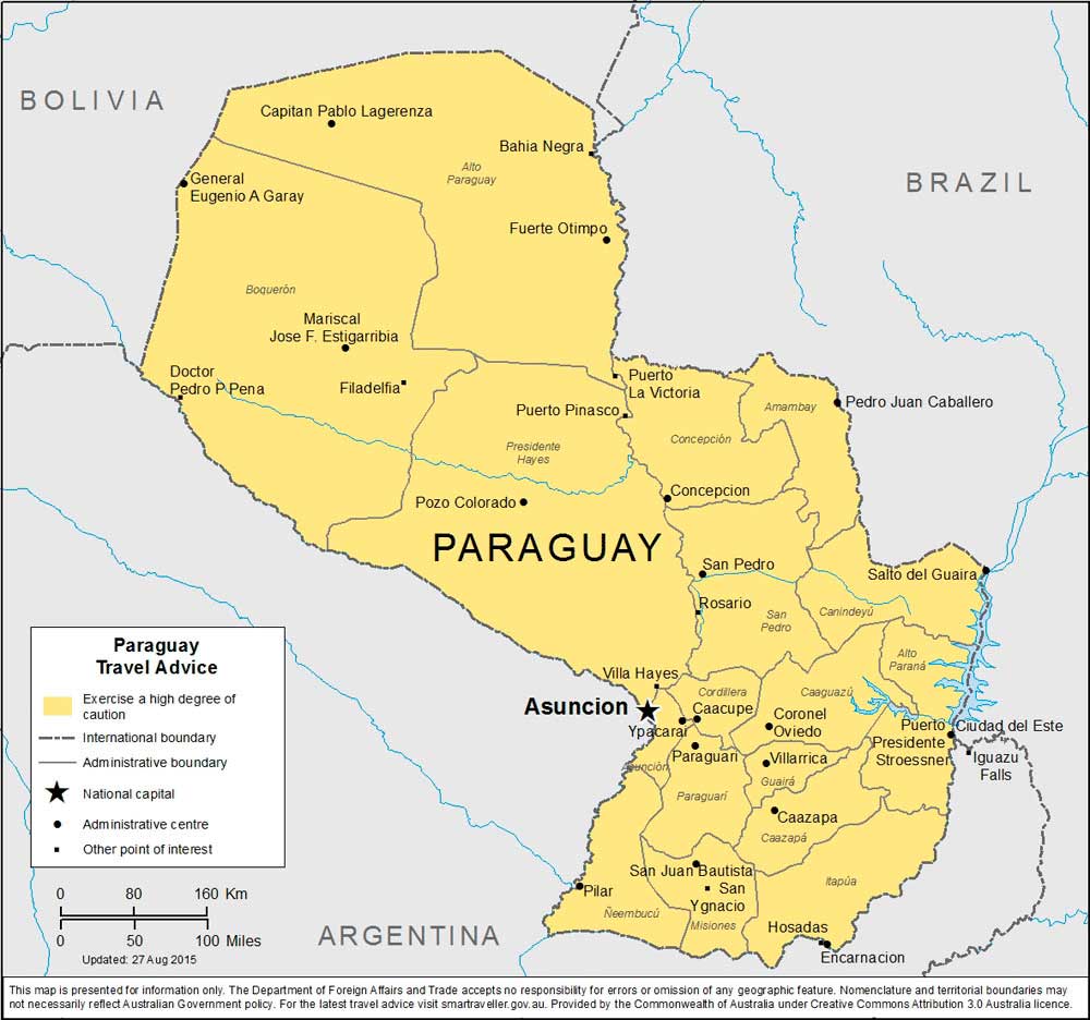 code pour appeler paraguay